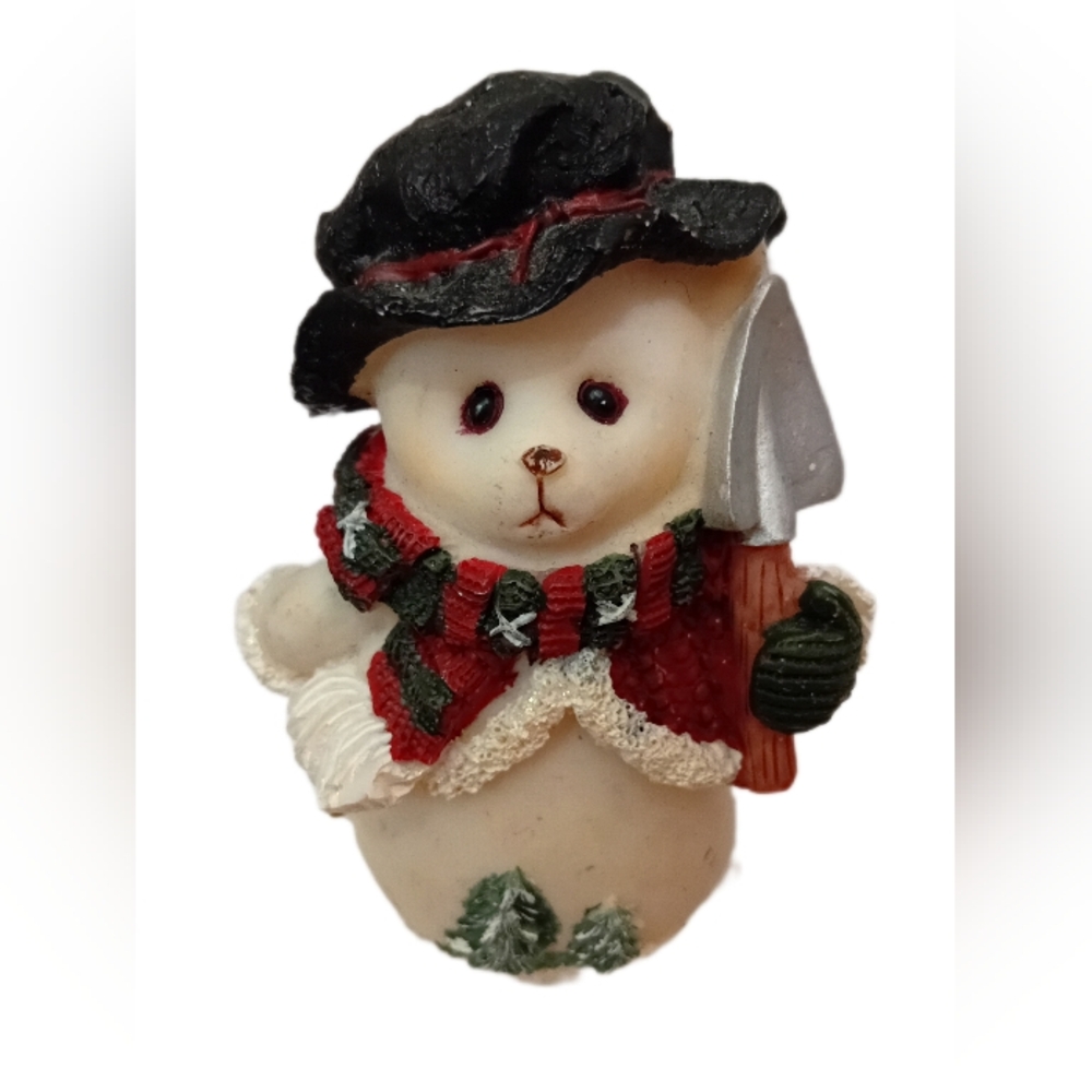 Winter Bear Figurine with Scarf
